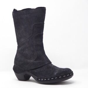 Merrell Luxe Black Suede Leather Mid Calf Womens Boots Size 7.5